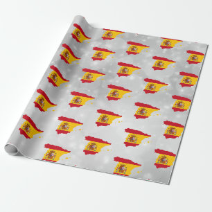 Cadeau Espagne Espagnol Carte Drapeau Papier d'enveloppem