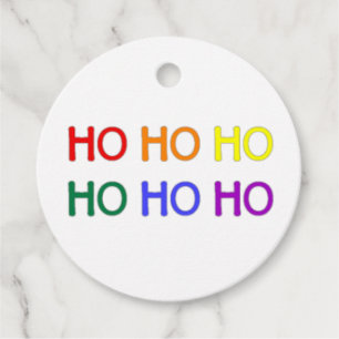 Cadeau Étiquettes Cadeaux Arc-en-ciel Ho Ho Ho