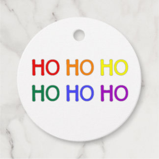 Cadeau Étiquettes Cadeaux Arc-en-ciel Ho Ho Ho
