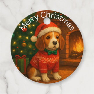 Cadeau Étiquettes Cadeaux Chien de Noël