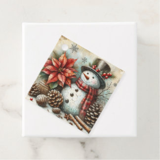Cadeau Étiquettes cadeaux de Noël Snowman