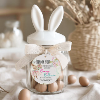 Cadeau Étiquettes d'anniversaire de Ballerine Lapin