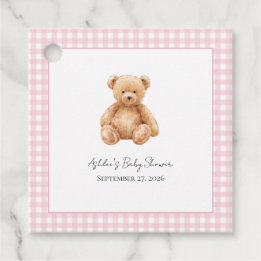 Cadeau Étiquettes de cadeaux de baby shower Ourson Teddy