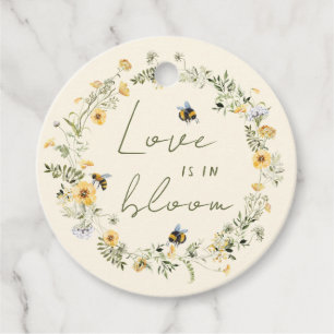 Cadeau Étiquettes de cadeaux de douche de mariée abeille 