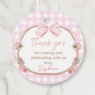 Cadeau Étiquettes de cadeaux de fête Fleur de lapin en vi