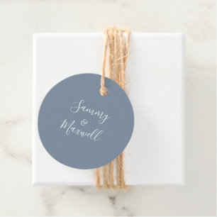 Cadeau Étiquettes de cadeaux de mariage Dusty Blue Beach