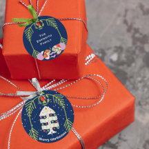 Étiquettes de cadeaux de Noël avec un charme d'ant