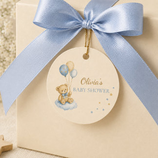 Cadeau Étiquettes de cadeaux pour Baby Shower Ourson