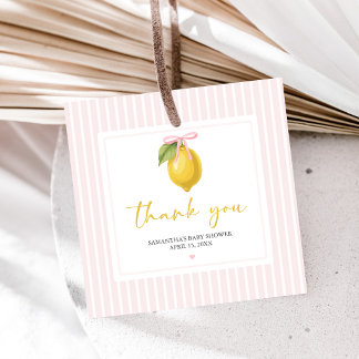 Cadeau Étiquettes de Faveur de Baby Shower Lemon Ciao