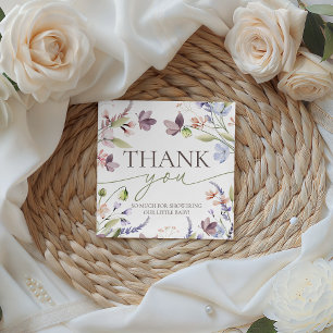 Cadeau Étiquettes de faveur de baby shower Wildflower