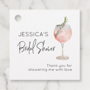 Cadeau Étiquettes de Faveur de Cocktail de Vin Rose pour 