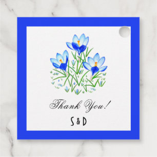 Cadeau Étiquettes de faveur de Crocus Bleu