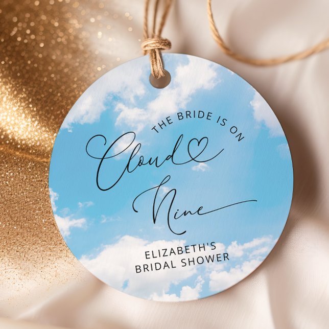 Cadeau Étiquettes de faveur de douche de mariée sur Cloud (Créateur téléchargé)