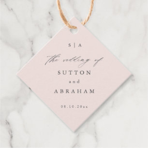 Cadeau Étiquettes de faveur de mariage à monogramme class