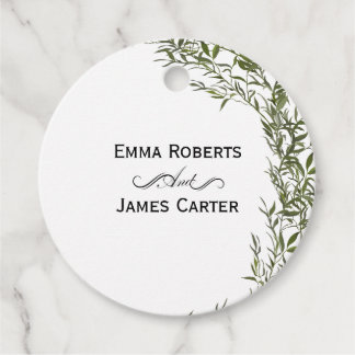 Cadeau Étiquettes de Faveur de Mariage de Feuillage de Ve