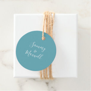 Cadeau Étiquettes de Faveur de Mariage de Plage Bleu Turq