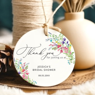 Cadeau Étiquettes de Faveur de Mariage Élégantes Fleurs S