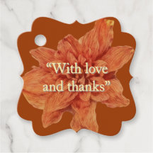 Étiquettes de Faveur de Mariage en Terracotta Élég