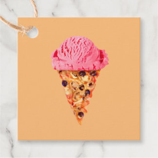 Cadeau Étiquettes de faveur de pizza de glace