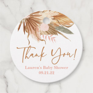 Cadeau Étiquettes de faveur de shower de mariage aux paum