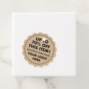 Cadeau Étiquettes de faveur en papier kraft personnalisée