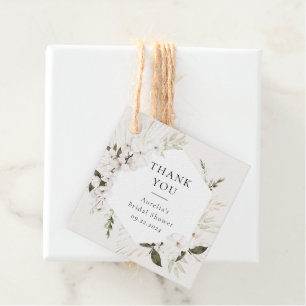 Cadeau Étiquettes de faveur florales bohèmes élégantes