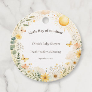 Cadeau Étiquettes de faveur Petit Rayon de Soleil