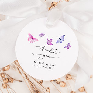 Cadeau Étiquettes de Faveurs de Mariage Papillon Caprice
