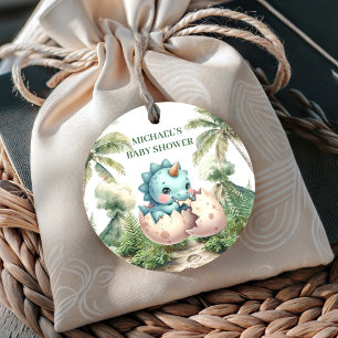 Cadeau Étiquettes de Faveurs pour Baby Shower Œuf de Dino
