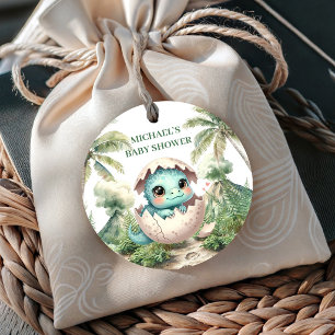 Cadeau Étiquettes de Favoris Thème Œuf de Bébé Dino qui É