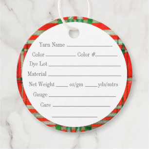 CADEAU ÉTIQUETTES DE FIL ROND 2" TARTAN SCOTT ROUGE