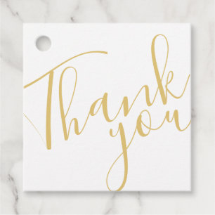 Cadeau Étiquettes de Merci d'affaires Gold Modern Script