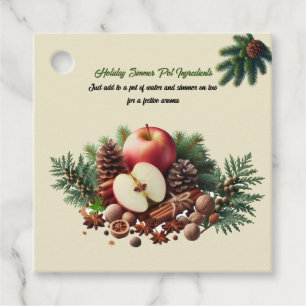 Cadeau Étiquettes de pot à infusion parfumée aux pommes p