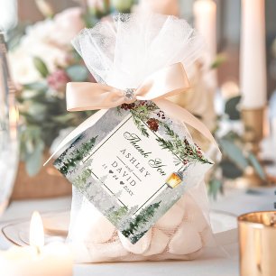 Cadeau Étiquettes de remerciement de mariage à la lantern