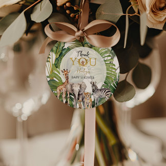 Cadeau Étiquettes de remerciement pour Baby Shower Animau