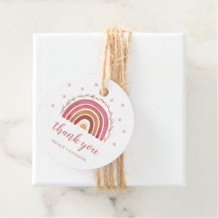 Cadeau Étiquettes de remerciement pour Baby Shower Bohème