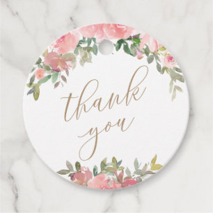 Cadeau Étiquettes de remerciement pour Baby Shower Floral