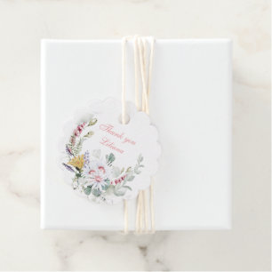 Cadeau Étiquettes de remerciement pour bébé fille Fleur s