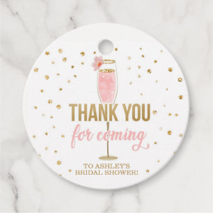 Cadeau Étiquettes de remerciement pour Brunch et Bulles d