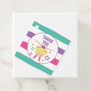 Cadeau Étiquettes de remerciement pour cadeaux de gymnast