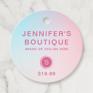Cadeau Étiquettes de vêtements Petite entreprise Pastel R