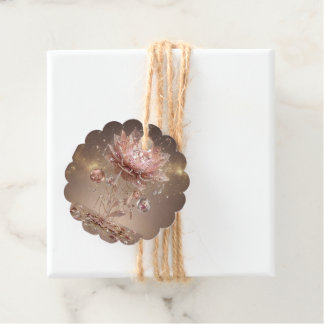 Cadeau Étiquettes festives néon luxe à bordure festonnée