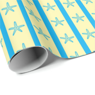 Cadeau Étoiles de mer et rayures audacieuses Papier d'emb