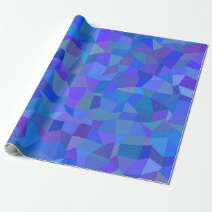 Cadeau facettes bleues emballage papier