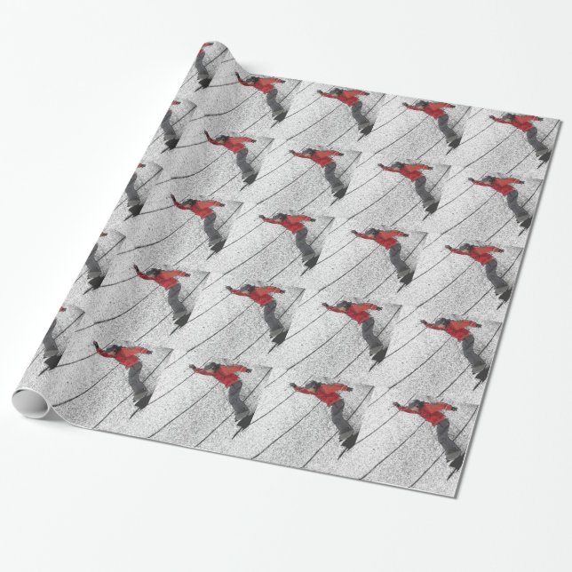Cadeau Faire du surf des neiges le papier d'emballage (Déroulé)