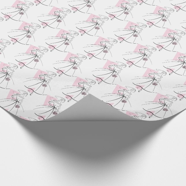 Cadeau Fashion Bride Pink Papier à emballage multiple (Coin)