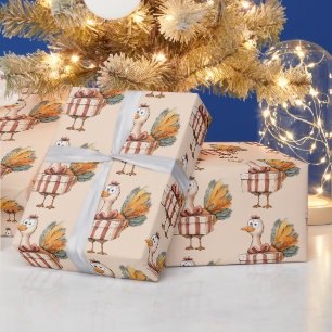 Cadeau Festif Turquie Thanksgiving Wrapper Papier