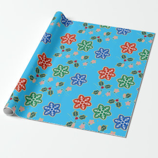 Cadeau Festive Flambeau de neige Papier d'enveloppement d