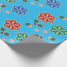 Festive Flambeau de neige Papier d'enveloppement d