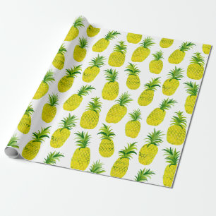 Cadeau Fête d'ananas tropicale papier d'emballage amusant